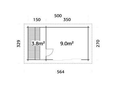 Sauna Sanna 12,8m2 SLIDE+ épaisseur 44 mm Livraison incluse domicile  PALMAKO