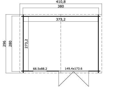 Abri de jardin bois AMELY 34 mm - 10,20 m²