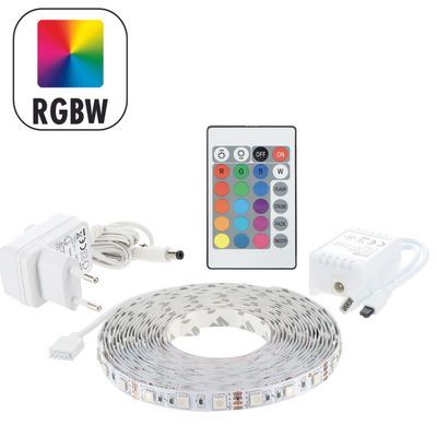 Ruban LED 1m prêt à l'emploi multicolore avec télécommande 6W 12V GEFOM