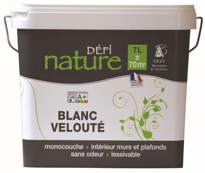 Peinture naturelle blanc velouté 7 l - DEFI NATURE