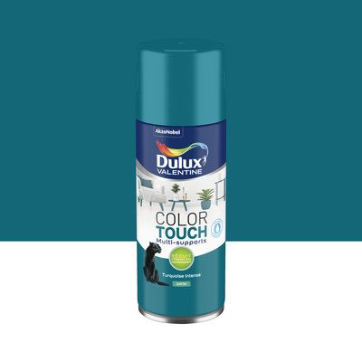 Aérosol de peinture Color Touch turquoise intense satin 400 ml - DULUX VALENTINE