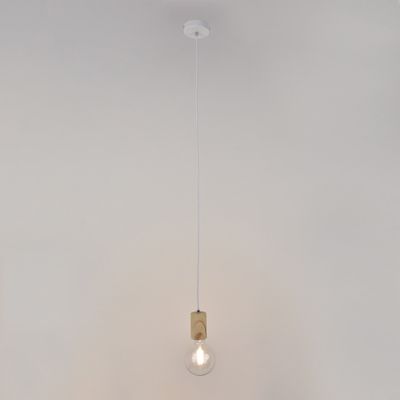 Suspension bois blanc E27 60W FAGO - COREP