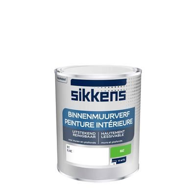 Peinture murs et plafonds acrylique blanc mat 1 l SIKKENS