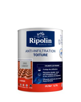 Anti-infiltration pour toiture gris ciment 750 ml by DIP ETANCH - RIPOLIN