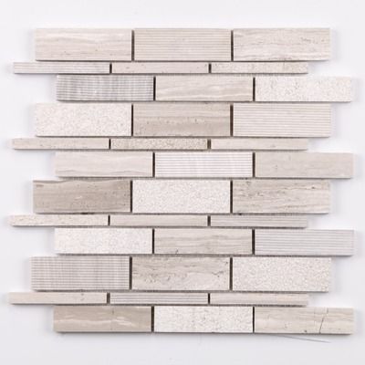 Mosaïque rectangulaire marbre Woodgrey 27 x 26,5 cm MAT INTER