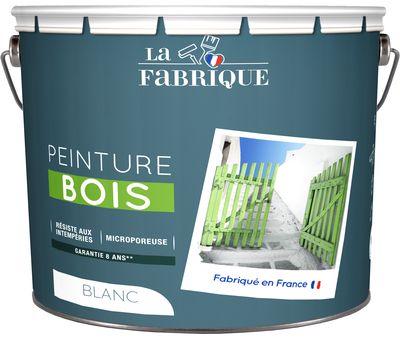 Peinture spéciale bois blanc satin 10 l LA FABRIQUE