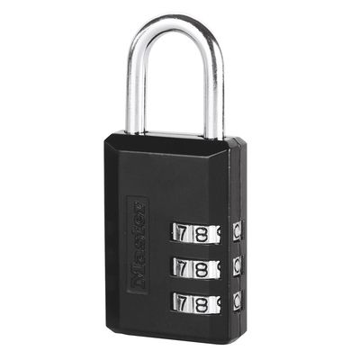 Cadenas à combinaison zinc 7,4 x 3 x 1.2 cm noir MASTER LOCK