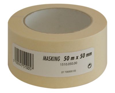 Ruban de masquage lisse standard 50 m x 50 mm