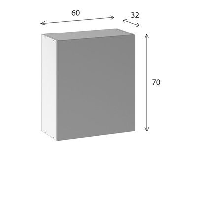 Caisson cuisine haut blanc L 60 x H 70 x P 30 cm OFITRES