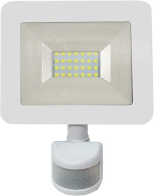 Projecteur extérieur KREON avec détecteur blanc IP 44 4000K blanc froid 1620 lumens - ARLUX