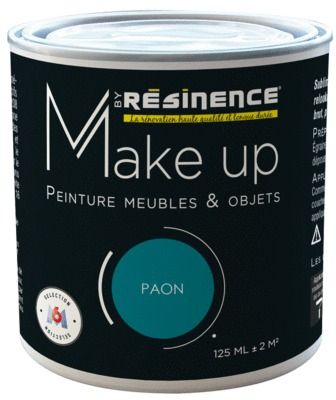 Peinture de rénovation meubles et boiseries paon 125 ml MAKE UP by RESINENCE