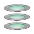 Spots encastrable extérieur LED RGBW multicolore compatible ZigBee IP65 3x3,6W 3x190 lumens 24V Kit de démarrage - Plug & Shine PAULMANN