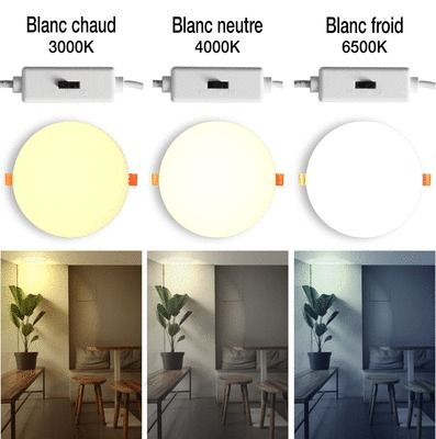 Spot encastrable blanc dynamique CCT D 120mm 15W 1500 Lumens blanc ONYX - ARLUX