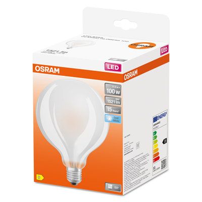 Ampoule LED globe dépolie E27 11W 1521 lumens blanc neutre OSRAM