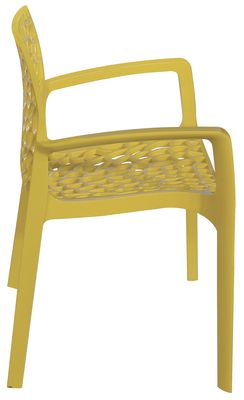 Fauteuil de jardin Gruvyer en résine jaune GRANDSOLEIL