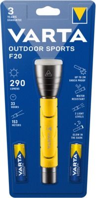 Lampe torche aluminium 235 Lumens SPORT avec piles - VARTA