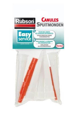 Canules avec bouchons pour cartouches mastic par 5 Easy Service RUBSON