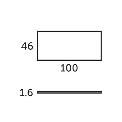 Plan de travail anthracite mat avec renfort 100 cm