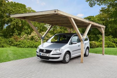 Carport simple en Y -  612 - 306 x 606 cm - toit en acier Livraison gratuite domicile WEKA