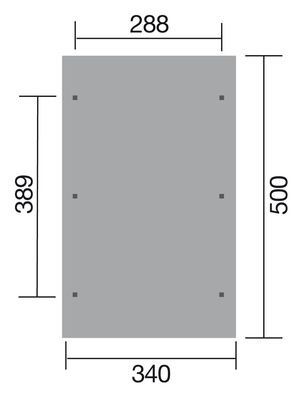 Carport toit à double pente 611 WEKA