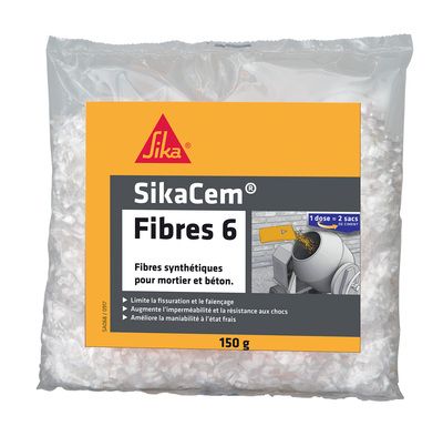 Fibres synthétiques pour béton et mortier SikaCem 150 gr - SIKA