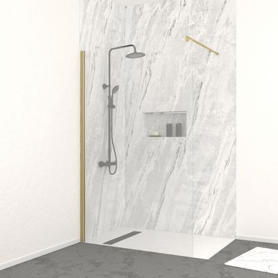 Paroi de douche Parma or Brossé 120 x 200 x 0,8 cm AURLANE