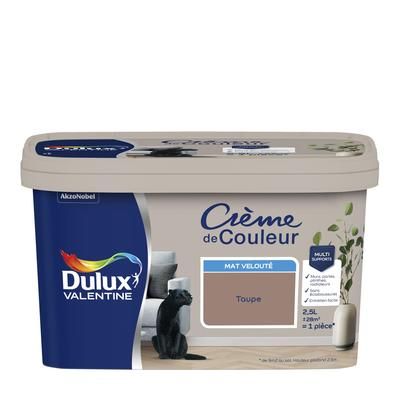 Peinture Crème De Couleur  Mat Taupe 2,5 L - DULUX VALENTINE