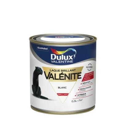 Peinture Laque Valénite blanc brillant 500 ml - DULUX VALENTINE