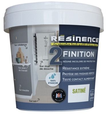 Résine transparente de protection satinée 500 ml RESINENCE