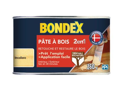 Bondex - Pâte à Bois - 250gr - Incolore