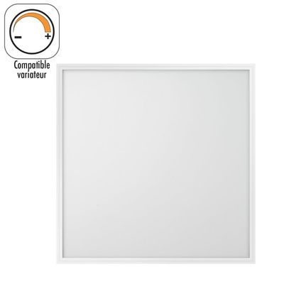 Dalle Led intégrée encastrable 60 x 60 cm blanc dimmable 40 W 4500 Lumens