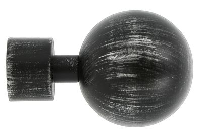 Embout boule à visser diam 20 mm Finition Noir Argenté - MOBOIS