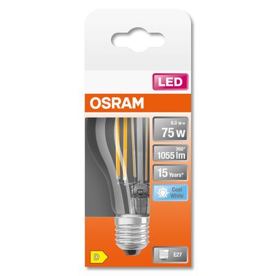 Ampoule LED E27 Retrofit 7.5 W = 1055 lumens blanc neutre Led Star OSRAM