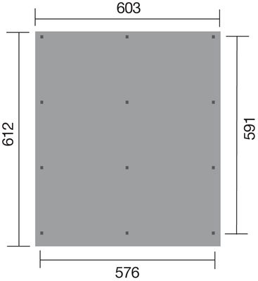 Carport double -  618 - 603 x 612 cm - toit en acier Livraison gratuite domicile WEKA