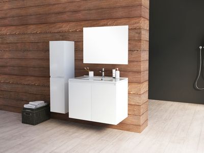 Meuble de salle de bains blanc L 80 cm Gaya