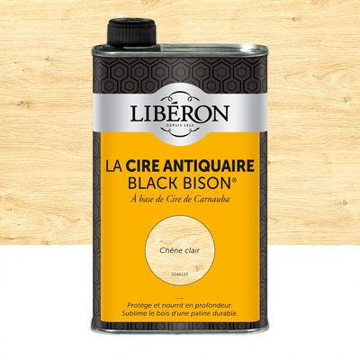 Cire antiquaire liquide "Black Bison" chêne clair 500 ml LIBERON