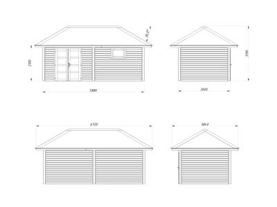 Abri de jardin Bianca SET 10 Bois naturel 16,6 m2 Livraison incluse domicilePALMAKO