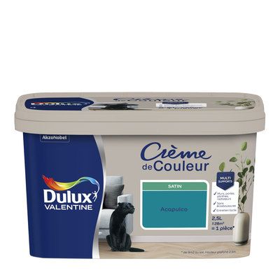 Peinture Crème de Couleur Acapulco satin 2,5 l - DULUX VALENTINE