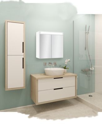 Armoire de toilette lumineuse LED Giulia 60 x 60 x 17 cm MP GLASS