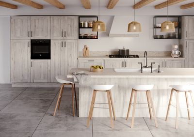 Plinthe effet bois blanchi pour meuble de cuisine Quadro ANV-01 OAK 244 x 14,6 cm OFITRES