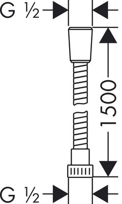 Flexible de douche Mariflex 1,50 m HANSGROHE