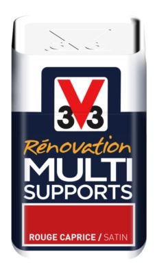 Peinture de rénovation multisupports finition satinée rouge caprice 75 ml V33