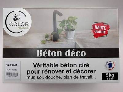 Pack beton deco Varsovie Gris Bleu clair 5kg COLOR FRANCE