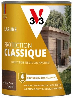 Lasure Protection Classique 4 ans chêne foncé 0,75 L V33