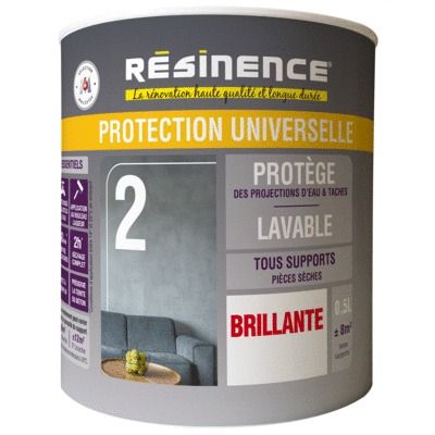 Résine de finition Minérale pour pièces à vivre 500 ml brillante RESINENCE