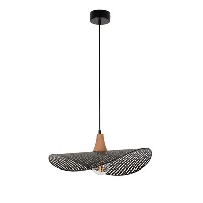 Suspension métal noir E27 15W Ø48 Honu - COREP