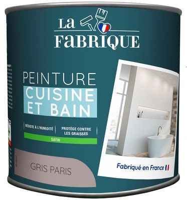 Peinture Cuisine & Bain Gris Paris satin 500 ml - LA FABRIQUE