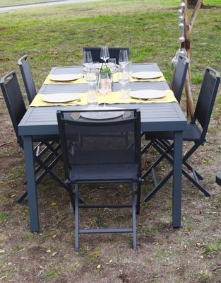 Table de jardin Matira L200 x l100 cm aluminium