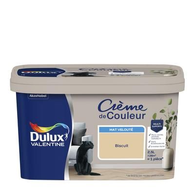 Peinture Crème De Couleur  Mat Biscuit 2,5 L - DULUX VALENTINE