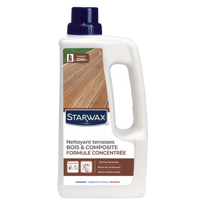 Nettoyant Raviveur terrasses bois ou composite formule concentrée 1 l STARWAX